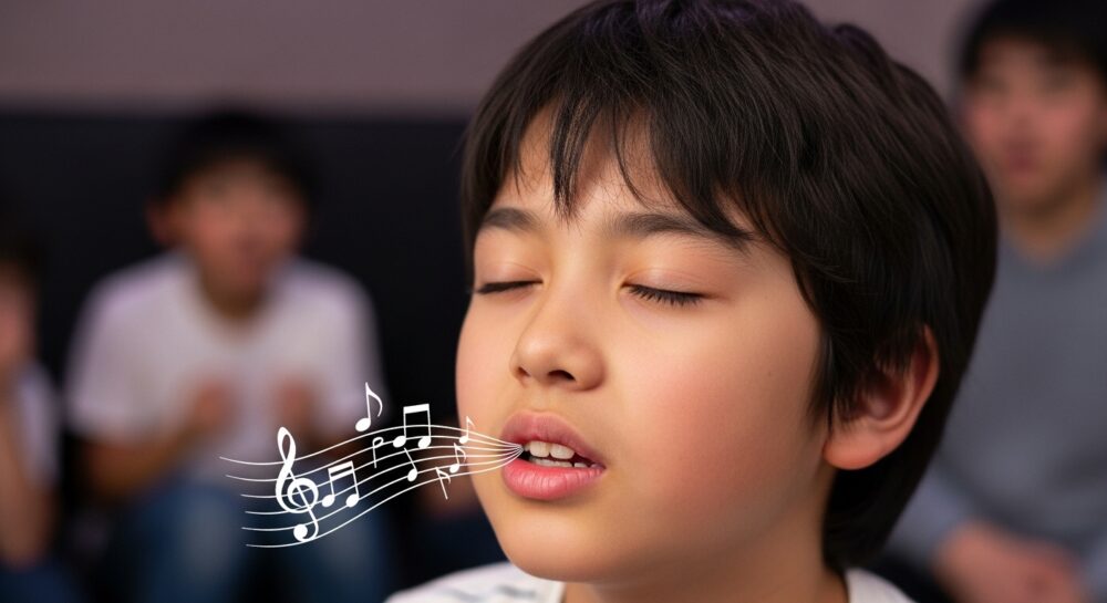 ハスキーボイスの男性が歌う