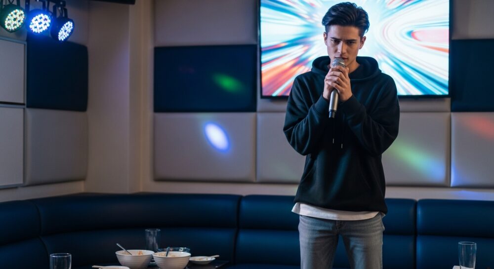 ハスキーボイスの男性が歌う