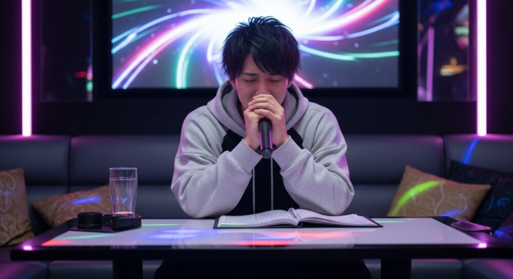 ハスキーボイスの男性が歌う