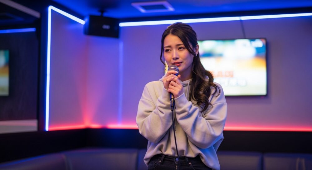 ハスキーボイスの女性が歌う